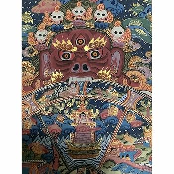 Amazon.co.jp: 《 チベット密教 1点物 》 手描き 曼荼羅 仏陀 六道輪廻